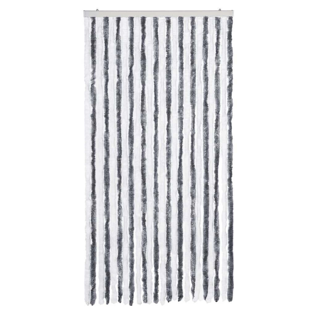 Vidaxl Fly curtain 100x230 cm Chenille Gray and White