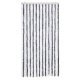 Vidaxl Fly Curtain 100x230 cm Chenille grigio e bianco