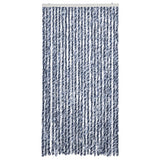 Vidaxl Fly curtain 100x200 cm Chenille blue and white