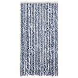 Vidaxl Fly curtain 100x230 cm Chenille blue and white