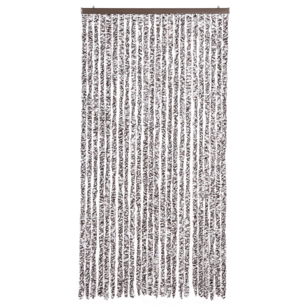 Vidaxl Fly Vorhang 100x200 cm Chenille Brown und Beige