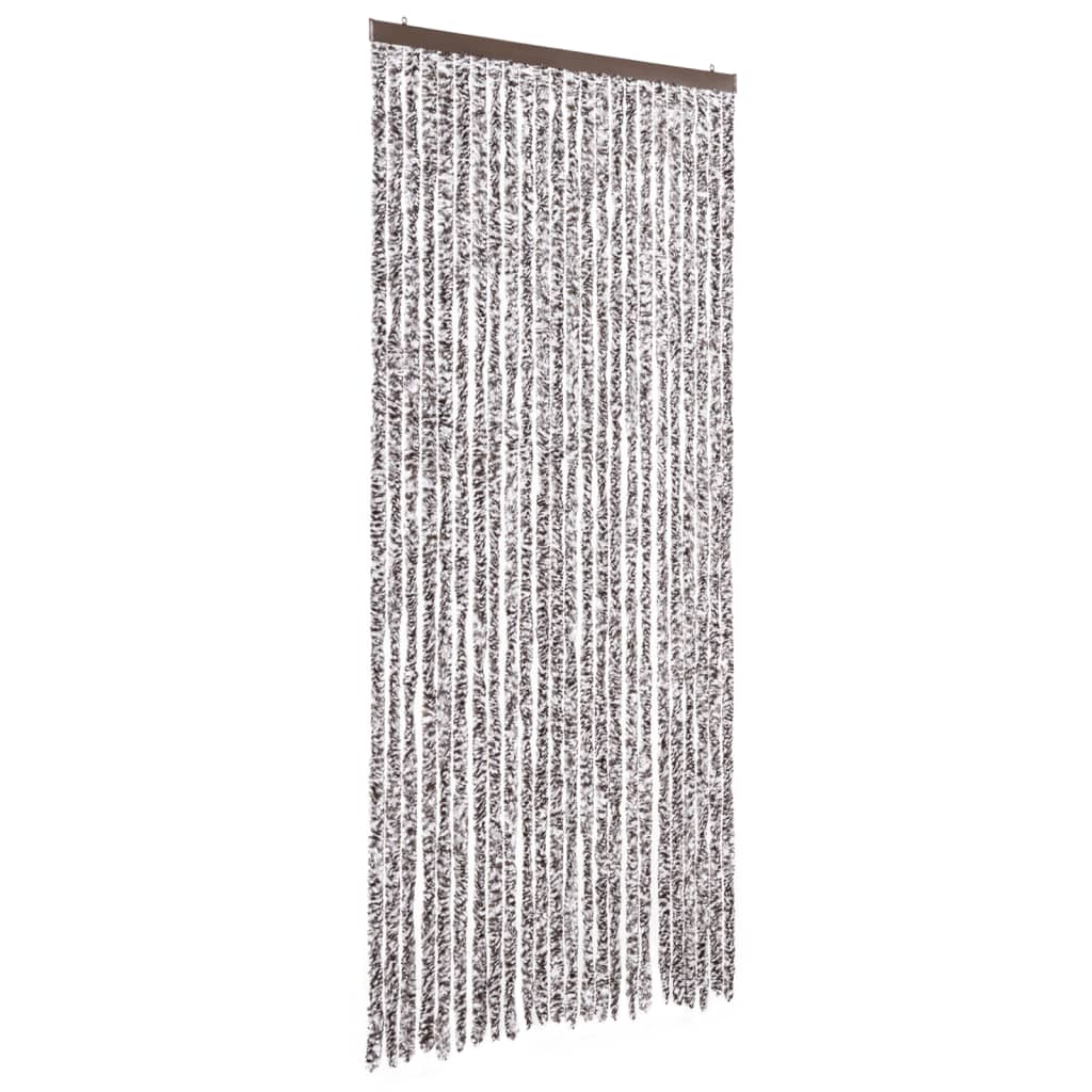 Vidaxl Fly Curtain 100x230 cm CHENILLE BRORN ET BEIGE