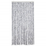 Vidaxl Fly Curtain 100x230 cm Chenille White and Grey