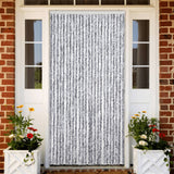 Vidaxl Fly Curtain 100x230 cm Chenille White og Gray