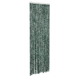 Vidaxl muha zavesa 56x200 cm Chenille Green and White