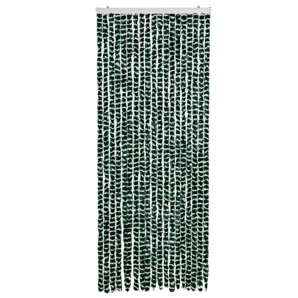 Vidaxl Fly Cundain 56x200 cm Chenille Green and White