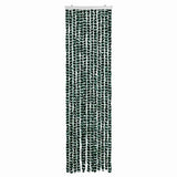 Vidaxl vliegengordijn 56x200 cm chenille groen en wit