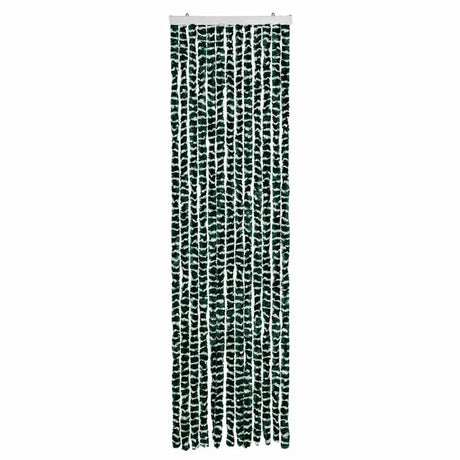 Vidaxl vliegengordijn 56x200 cm chenille groen en wit