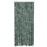 Vidaxl Fly curtain 90x200 cm Chenille green and white