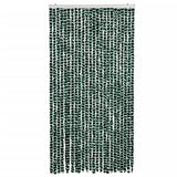 Vidaxl Fly curtain 100x200 cm Chenille Green and White