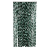 Vidaxl Fly Curtain 100x230 cm Chenille verde e bianco