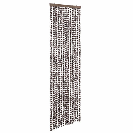 Vidaxl vliegengordijn 56x200 cm chenille beige en bruin