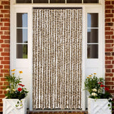 Vidaxl Fly Curtain 90x200 cm Chenille beige e Brown