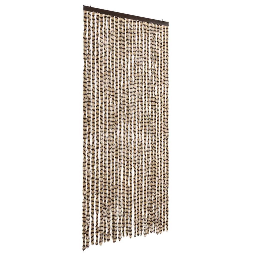 Vidaxl Fly curtain 100x200 cm Chenille beige and brown