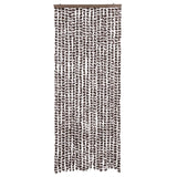 Vidaxl Fly Cundain 56x200 cm Chenille Brown and White