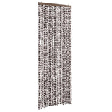Vidaxl vliegengordijn 90x200 cm chenille bruin en wit
