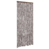 Cortina de mosca Vidaxl 100x230 cm chenille marrón y blanco