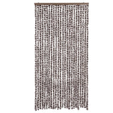 Vidaxl Fly Curtain 100x230 cm Chenille Brown and White