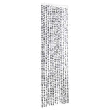 Vidaxl vliegengordijn 56x200 cm chenille lichtgrijs en donkergrijs