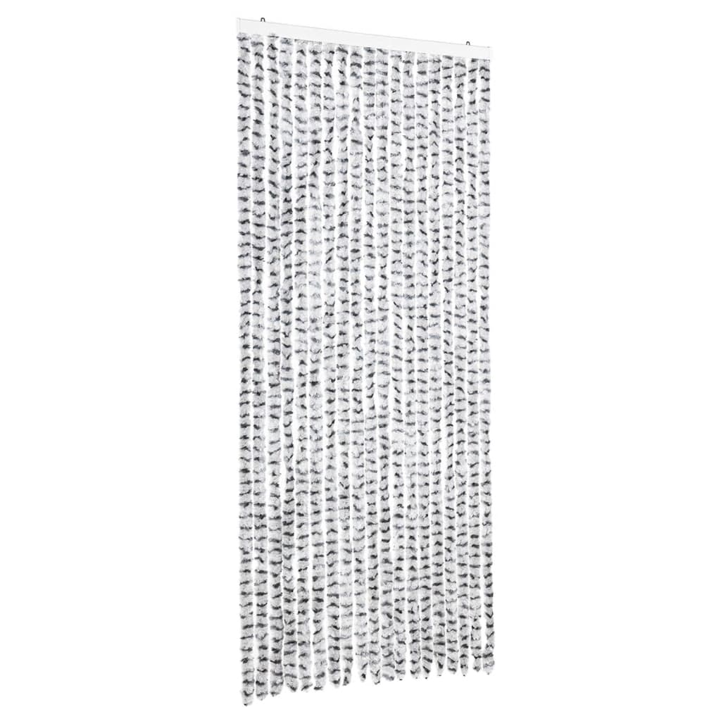 Vidaxl Fly curtain 56x200 cm Chenille light gray and dark gray