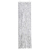 Vidaxl vliegengordijn 56x200 cm chenille lichtgrijs en donkergrijs