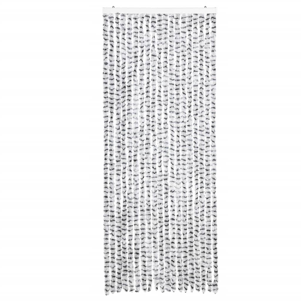 Vidaxl Fly curtain 56x200 cm Chenille light gray and dark gray