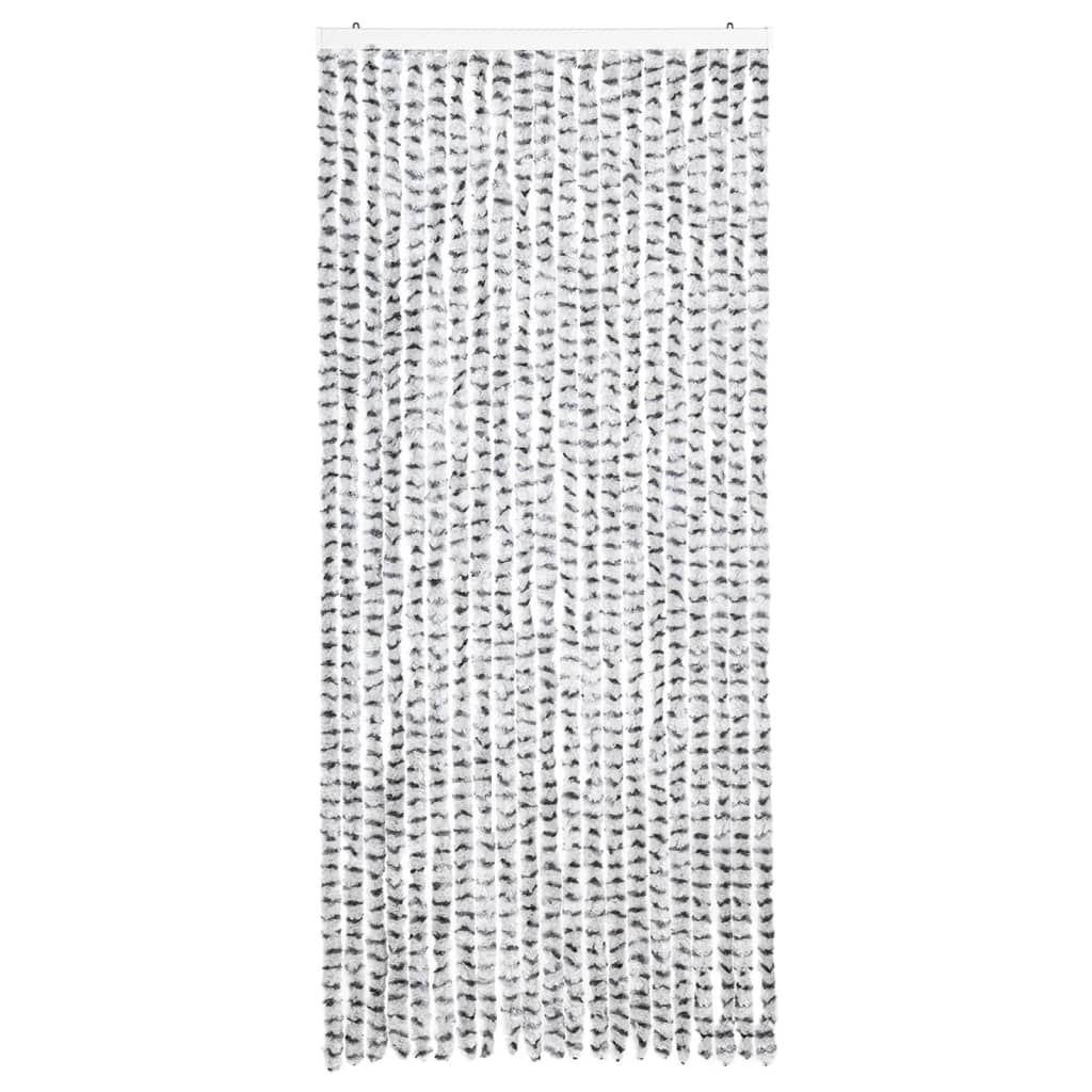 Vidaxl Fly curtain 90x200 cm Chenille light gray and dark gray