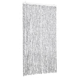 Vidaxl Fly Curtain 100x200 cm Chenille grigio chiaro e grigio scuro