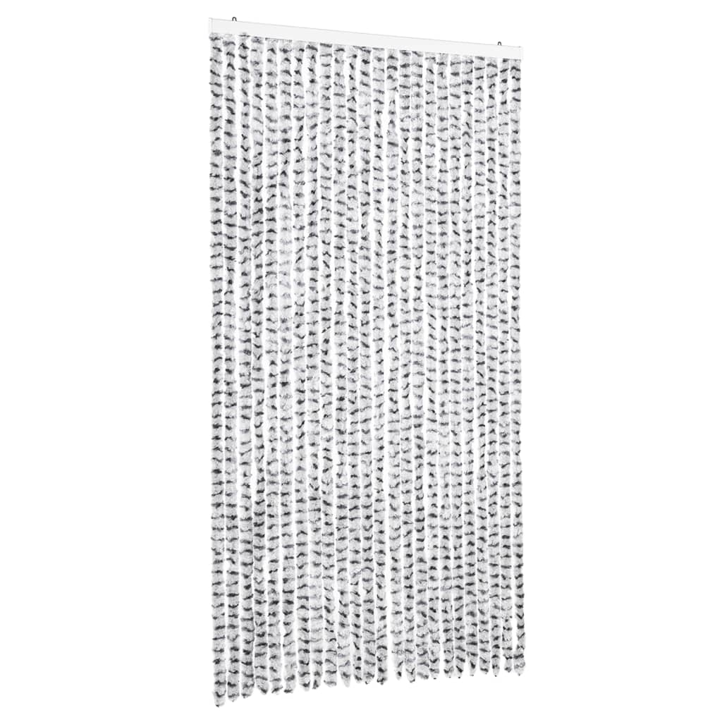 Vidaxl Fly curtain 100x230 cm Chenille light gray and dark gray