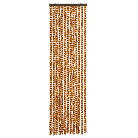 Vidaxl vliegengordijn 56x200 cm chenille okerkleurig en wit