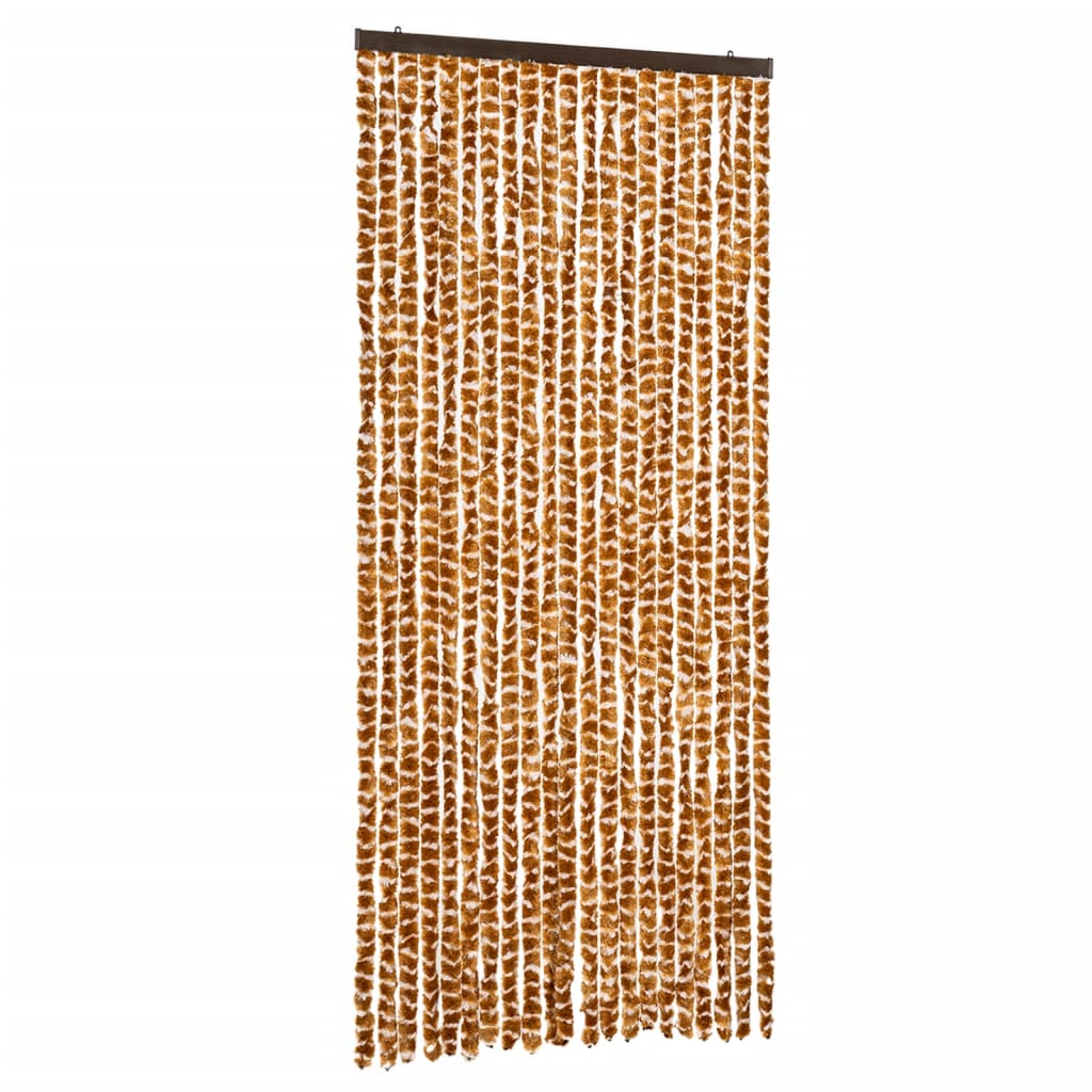 Vidaxl fléien Rido 90x200 cm Chenille Ok a Wäiss