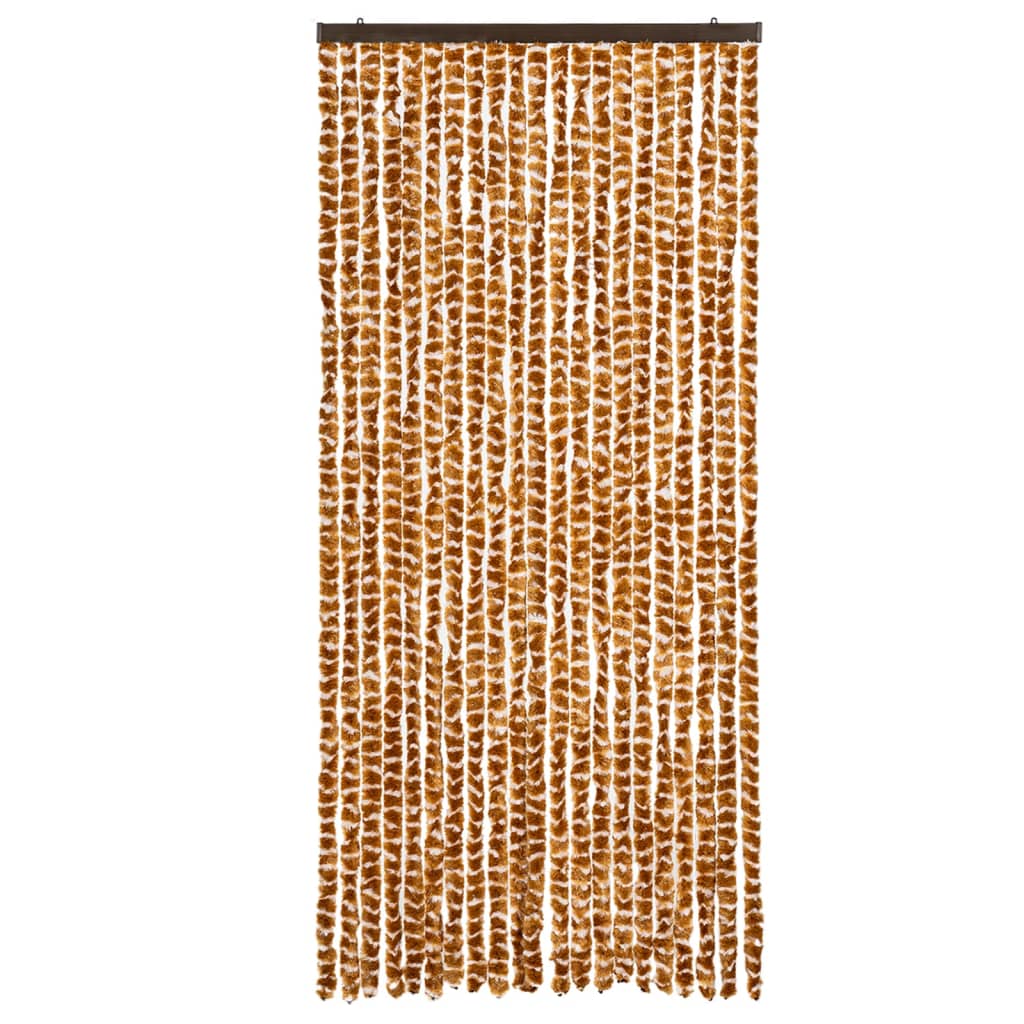 Vidaxl fléien Rido 90x200 cm Chenille Ok a Wäiss