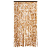 Vidaxl Fly curtain 100x200 cm Chenille ocher and white