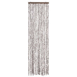 Vidaxl vliegengordijn 56x200 cm chenille taupe en wit