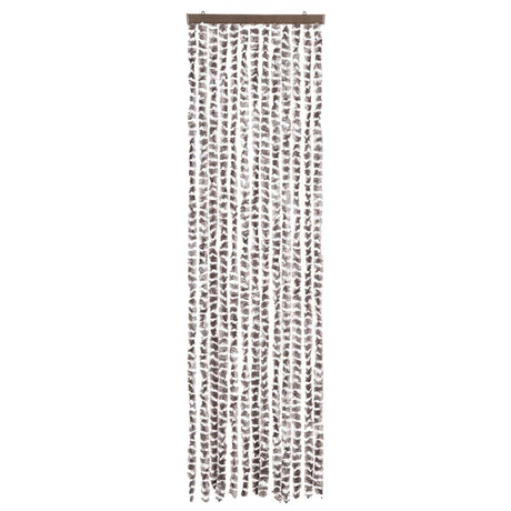 Vidaxl vliegengordijn 56x200 cm chenille taupe en wit