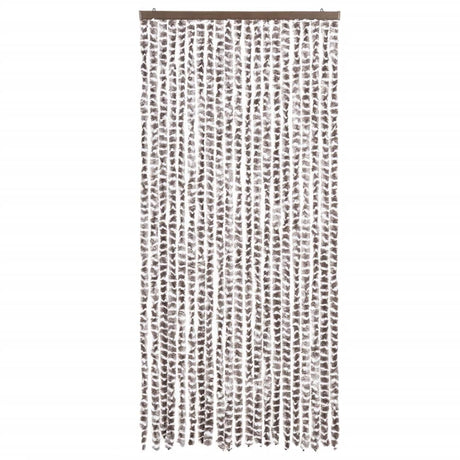 Vidaxl vliegengordijn 90x200 cm chenille taupe en wit