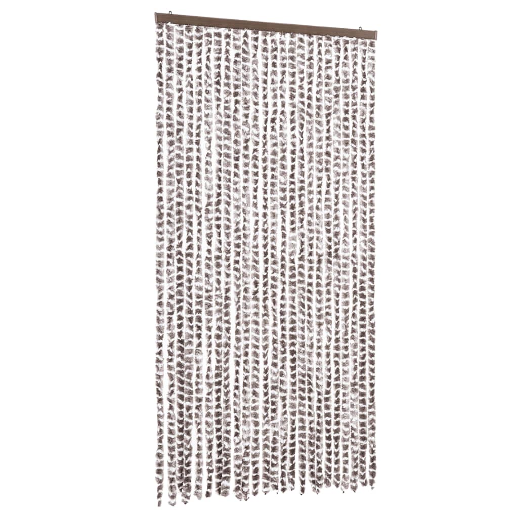 Vidaxl vliegengordijn 100x200 cm chenille taupe en wit
