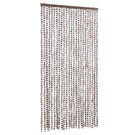 Vidaxl vliegengordijn 100x200 cm chenille taupe en wit