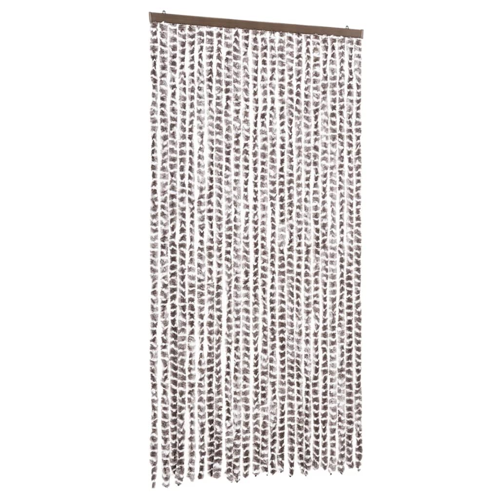 Vidaxl Fly Cundain 100x230 cm Chenille Taupe a bílá