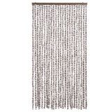 Vidaxl Fly Curtain 100x230 cm Chenille Taupe och White