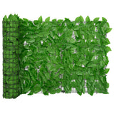 Vidaxl Balcony screen with green leaves 200x75 cm