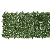 Schermo del balcone Vidaxl con foglie verde scuro 600x75 cm