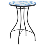 Vidaxl bistrotafel ø 50x70 cm keramiek blauw en wit