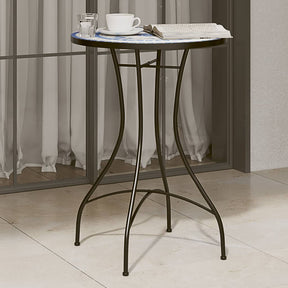 Vidaxl bistrotafel ø 50x70 cm keramiek blauw en wit