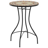 Vidaxl bistrotafel mozaïek ø50x70 cm keramiek terracottakleurig en wit