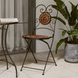 Vidaxl opklapbare stoelen (2 stuks) van terracotta keramiek