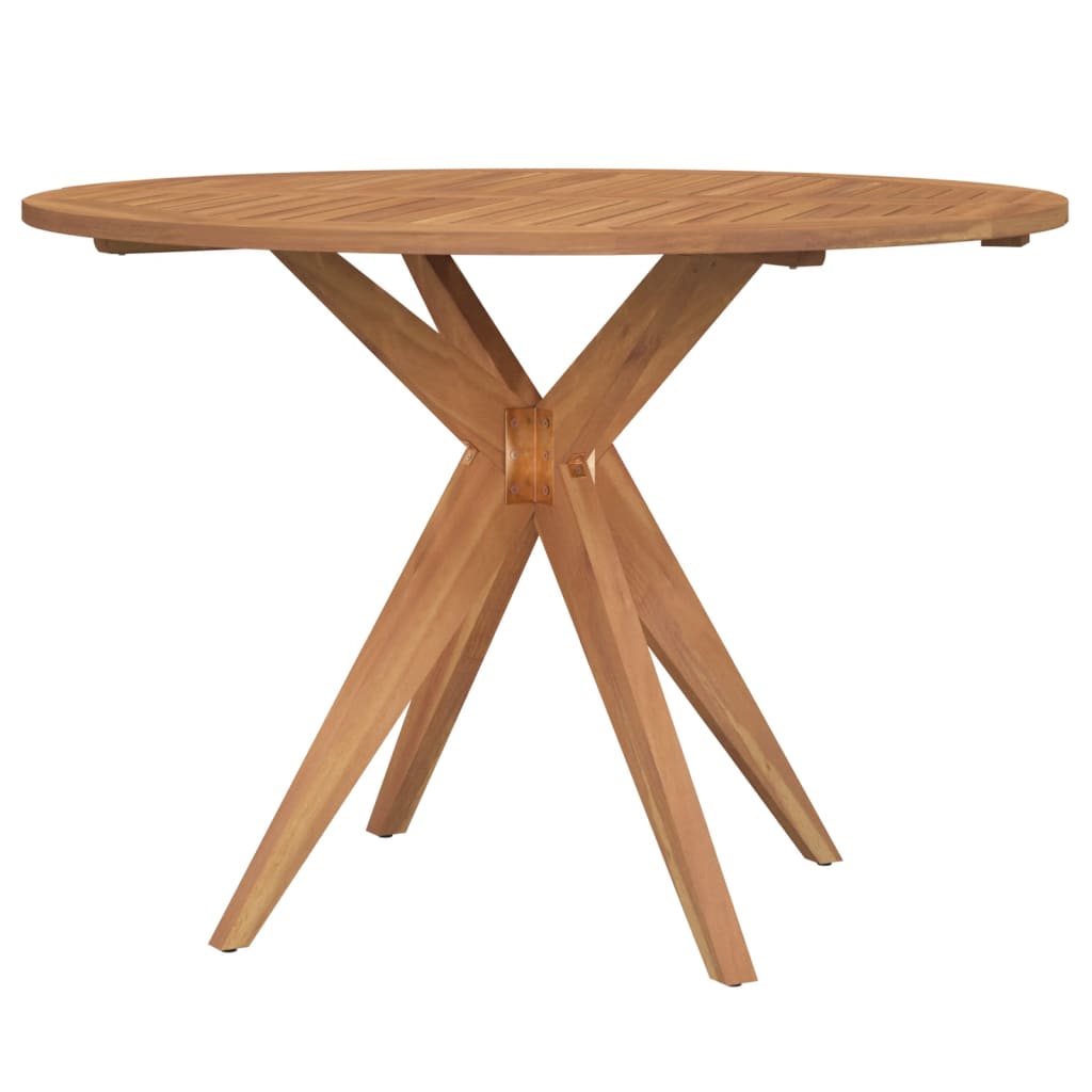 Vidaxl tuintafel rond ø110x75 cm massief acaciahout