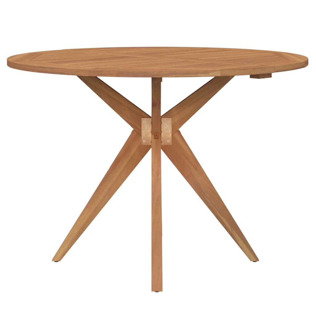 Vidaxl tuintafel rond ø110x75 cm massief acaciahout