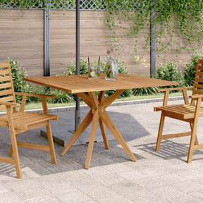 Vidaxl tuintafel vierkant 110x110x75 cm massief acaciahout