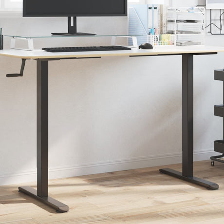Vidaxl zit-sta bureauframe (94-135)x60x(70-114) cm staal zwart
